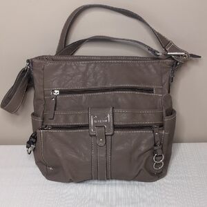 Rosetti Large Taupe Organizer Shoulder Bag